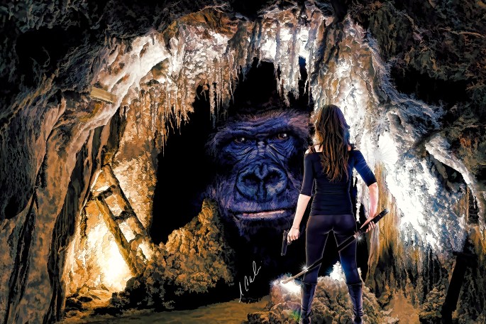 tourists visiting old salt mine