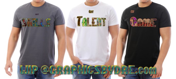 t-shirt on a young man